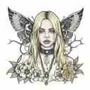 Billie Eilish tattoo design idea