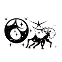 Taurus and Leo constellations together tattoo design idea