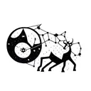 Taurus and Leo constellations together tattoo design idea