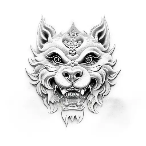 Foo Dog tattoo design idea