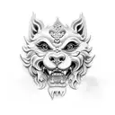 Foo Dog tattoo design idea