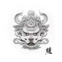 Foo Dog tattoo design idea