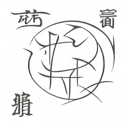 Japanese Kanji characters forming tattoo design idea