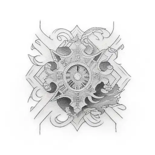 roman numerals  tattoo design idea