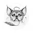 fu dog  tattoo design idea