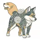 shiba inu, back, yakuza, tattoo design idea