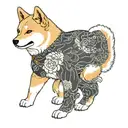 shiba inu, back, yakuza, tattoo design idea
