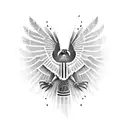 Egyptian eagle tattoo design idea