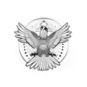 Egyptian eagle tattoo design idea