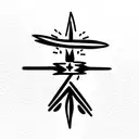 cruz con rosario tattoo design idea