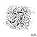 A simple tree silhouette with roots that form a labyrinth, representing the journey of self-discovery and finding your way out of confusion tattoo design idea