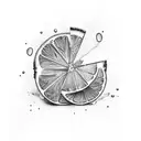 orange slice tattoo design idea