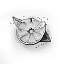 orange slice tattoo design idea