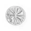 orange slice tattoo design idea