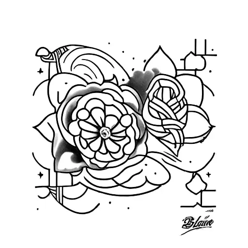 Créer un tatouage qui représente : l'innocence a été perdue, mais notre sens de la réalité est mélangé avec un fort sent tattoo design idea