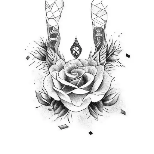 Créer un tatouage qui représente : l'innocence a été perdue, mais notre sens de la réalité est mélangé avec un fort sent tattoo design idea