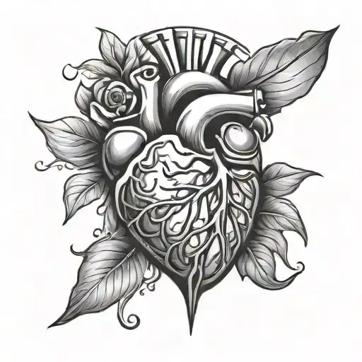 heart attack tattoo design idea