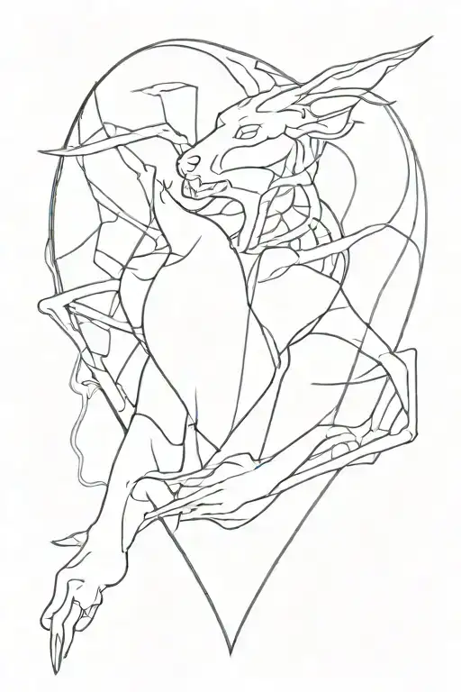 heart attack prey detailed tattoo design idea