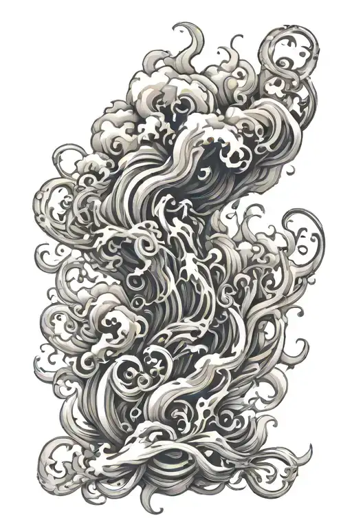 smoke effect using black tattoo design idea