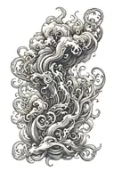 smoke effect using black tattoo design idea