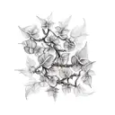 Ivy vine willow branch  tattoo design idea