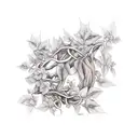 Ivy vine willow branch sleeve  tattoo design idea