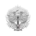 willow branch tattoo design idea