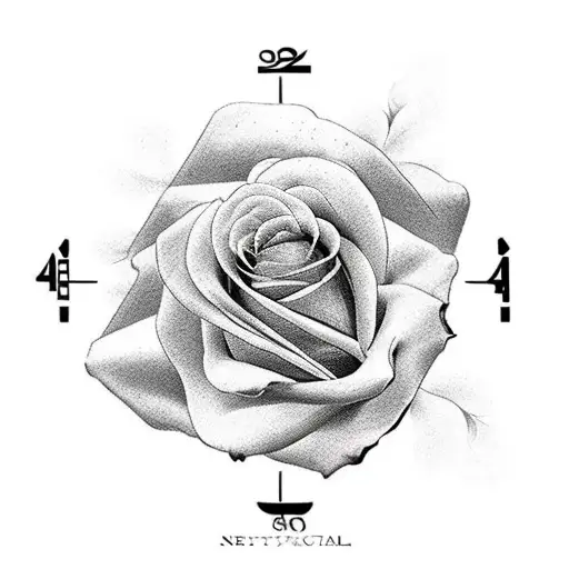 dove roses old clock tattoo design idea