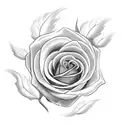 dove roses old clock tattoo design idea
