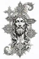 religion symbols Christ tattoo design idea