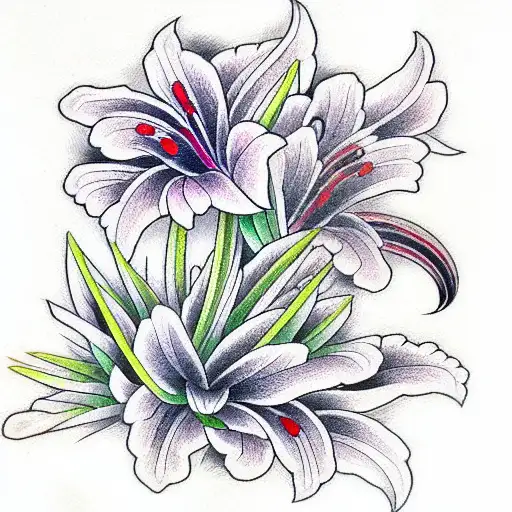 Lily tattoo design idea