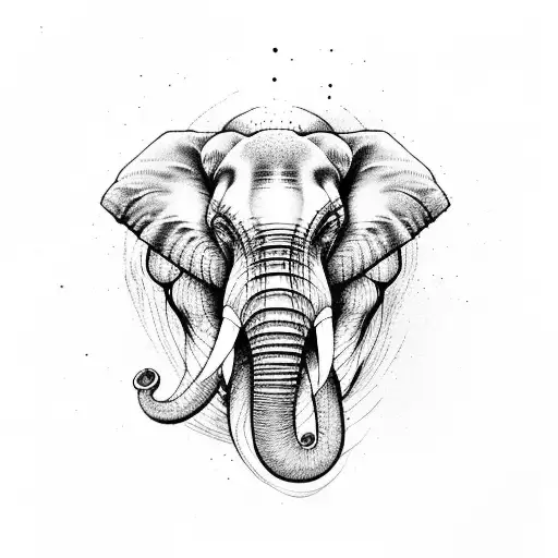 powerful | Elephant head tattoo, Elephant tattoo design, Elephant face