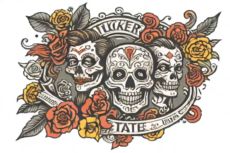 Children names Tucker and Tate mcrae face tattoo design idea