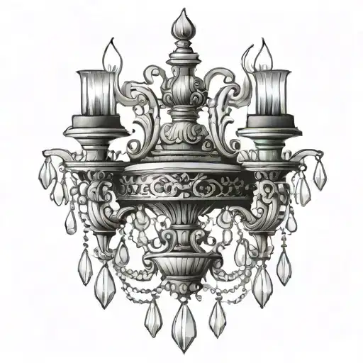 Chandelier tattoo design idea
