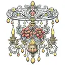 Chandelier tattoo design idea