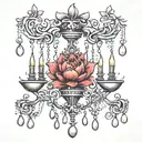 Chandelier tattoo design idea