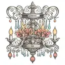Chandelier tattoo design idea