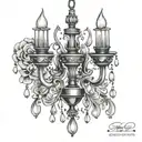 Chandelier tattoo design idea