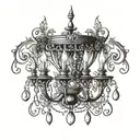 Chandelier tattoo design idea
