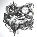 Dreaming nightmare in my bed tattoo design idea