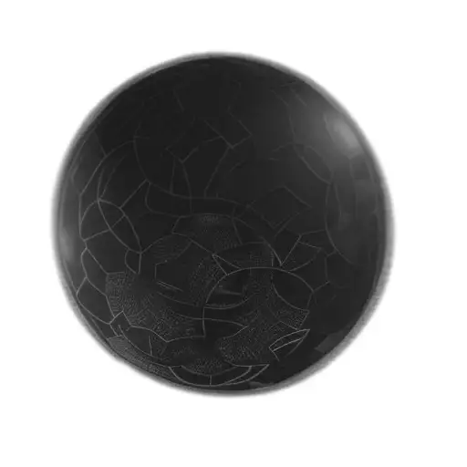 a green sphere with a black background tattoo design idea