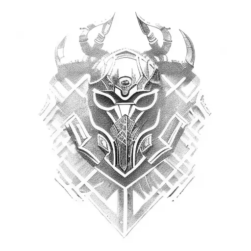 roman armor tattoo design idea