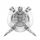 roman armor tattoo design idea