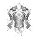 roman armor tattoo design idea