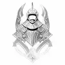 roman armor tattoo design idea