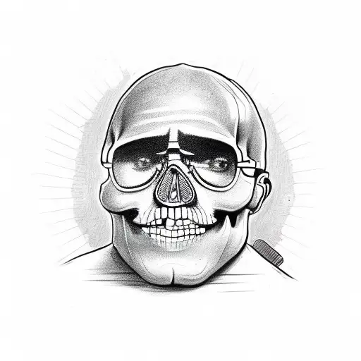 biggie smalls candy skull tattoo design idea