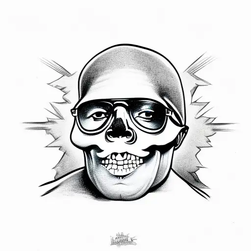 biggie smalls candy skull tattoo design idea