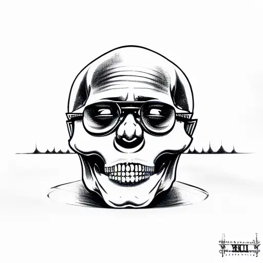 biggie smalls candy skull tattoo design idea