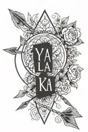 3 arrows crossed, name: iyla tattoo design idea