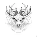 horned lilith tattoo design idea